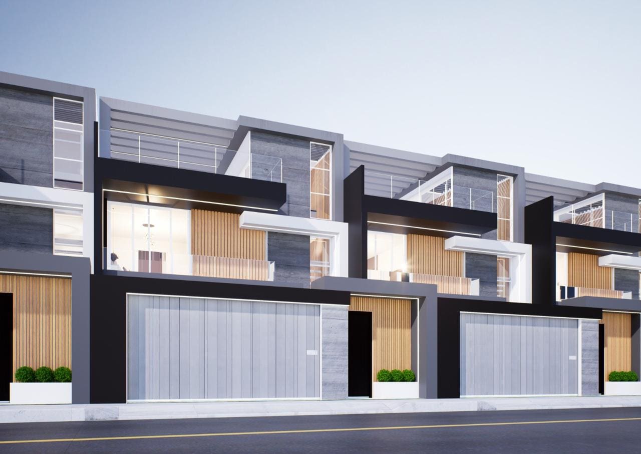 Vista arquitectónica de una casa del Conjunto Santa Rosa